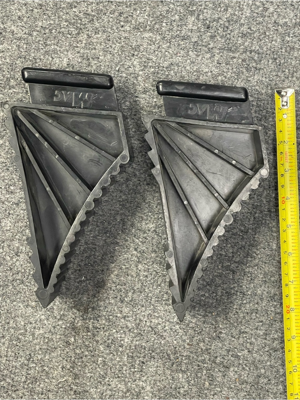 Heavy-Duty Mac Plastic Black Wheel Chocks - Pair - Picture 3 of 8